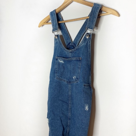 Zara Denim Overalls Dress - Picture 2 of 3